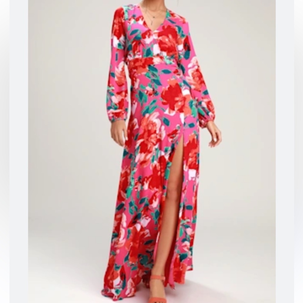 Floral Maxi Dress with Slit